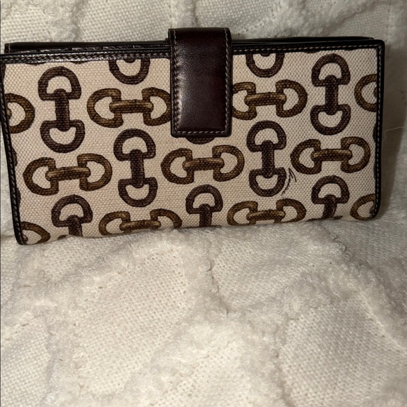 ⭐️Vintage Gucci Horse-bit Canvas Bamboo D-Ring Wallet⭐️ - Picture 5 of 13